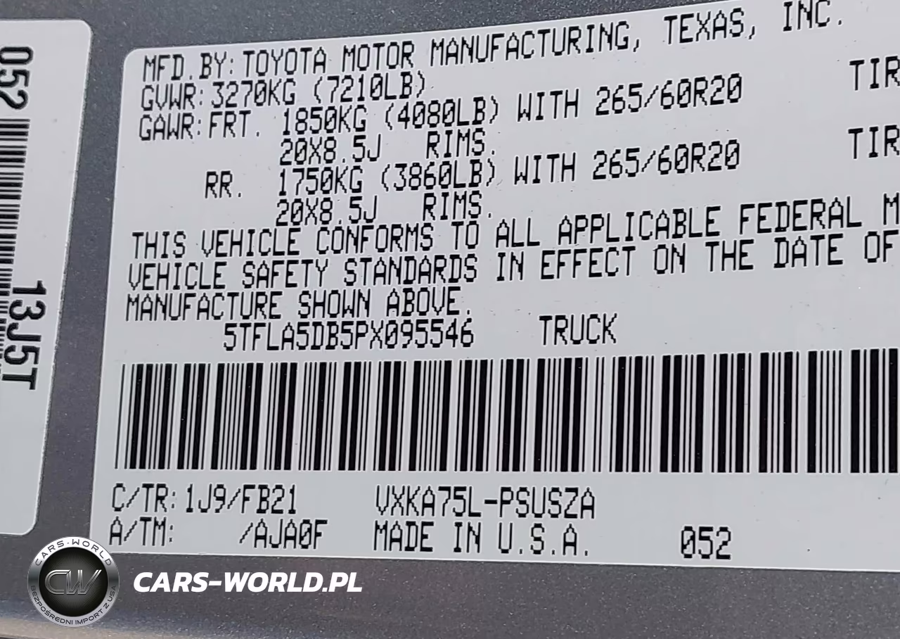 2023 Toyota Tundra Sr5 VIN:5TFLA5DB5PX095546 - 9