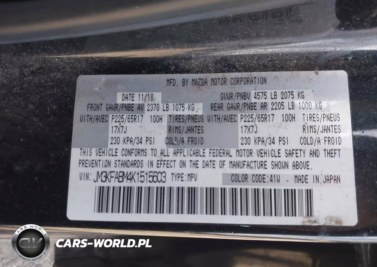 2019 Mazda Cx-5 Sport VIN:JM3KFABM4K1515603 - 9