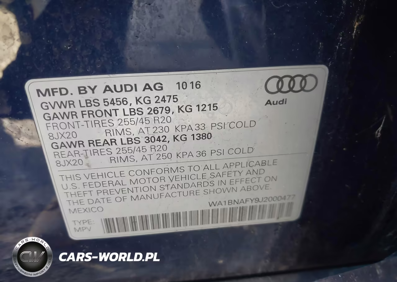 2018 Audi Q5 VIN:WA1BNAFY9J2000477 - 9