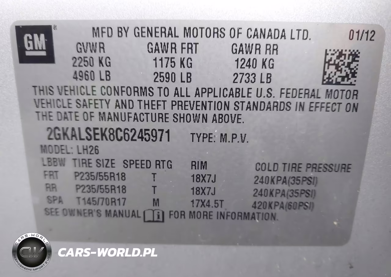 2012 GMC Terrain Sle-2 VIN:2GKALSEK8C6245971 - 9