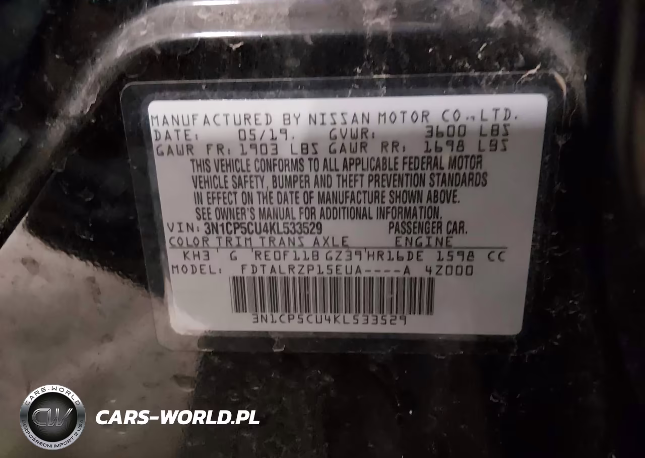 2019 Nissan Kicks S VIN:3N1CP5CU4KL533529 - 9