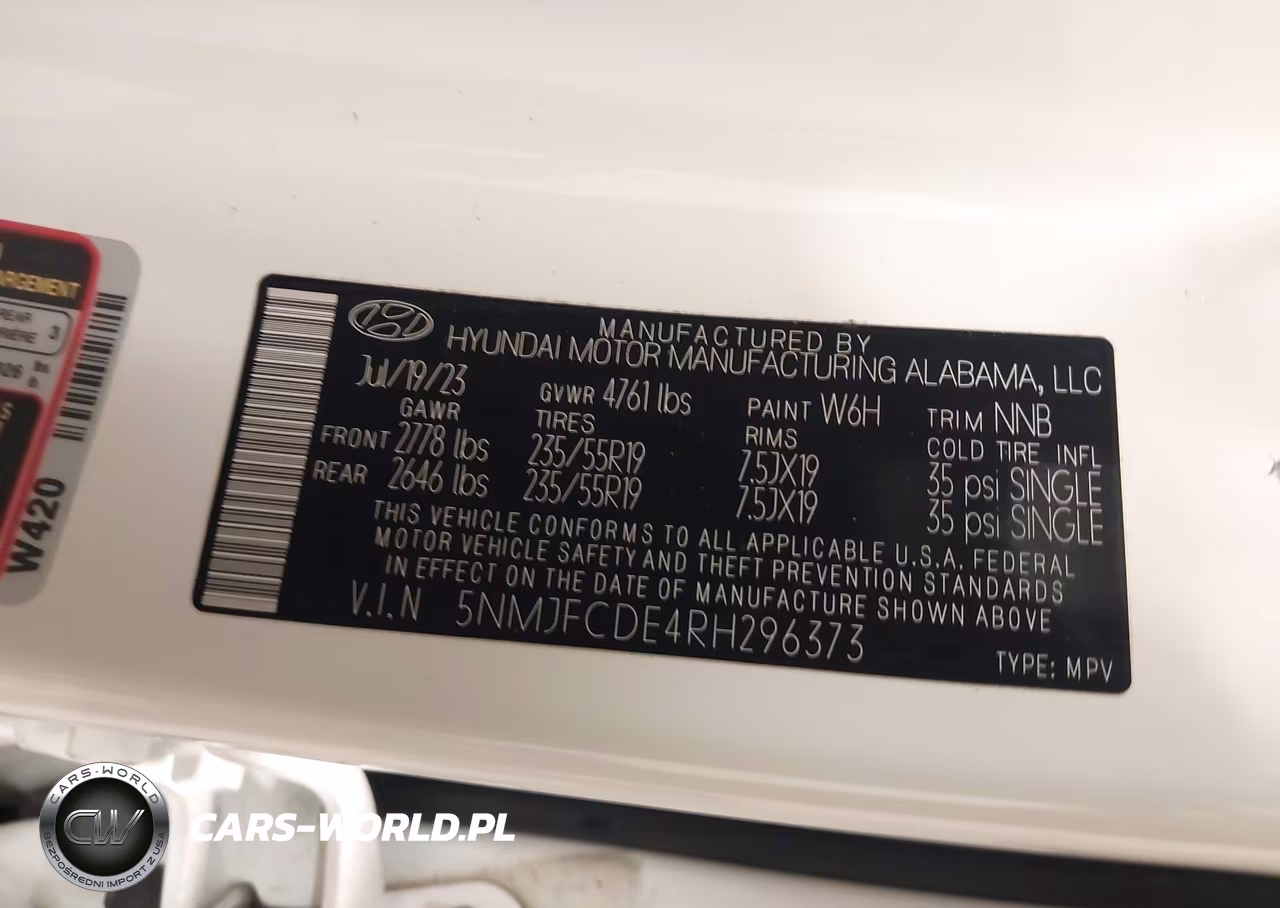 2024 Hyundai Tucson Sel VIN:5NMJFCDE4RH296373 - 9