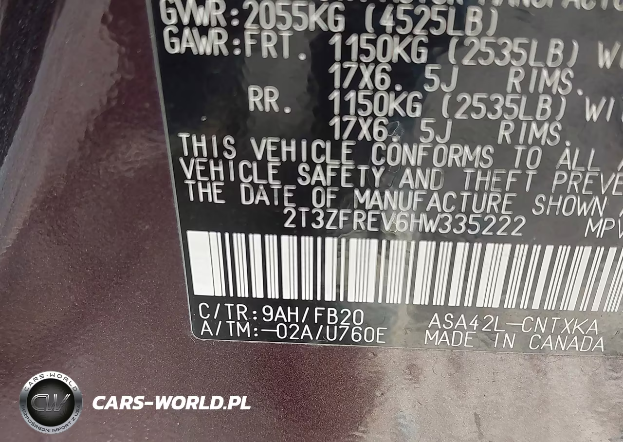 2017 Toyota Rav4 Le VIN:2T3ZFREV6HW335222 - 9