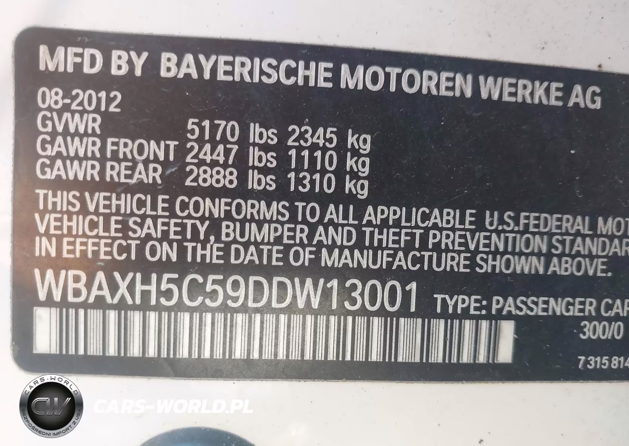 2013 BMW 528I xDrive VIN:WBAXH5C59DDW13001 - 9