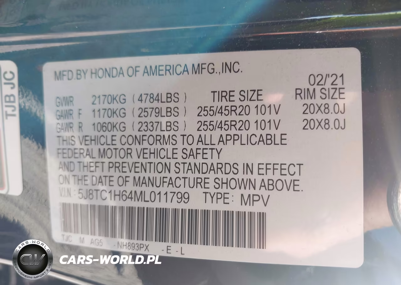2021 Acura Rdx A-Spec Package VIN:5J8TC1H64ML011799 - 9