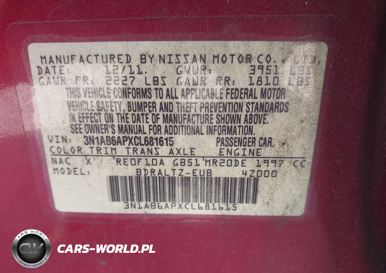 2012 Nissan Sentra 2.0 S VIN:3N1AB6APXCL681615 - 9