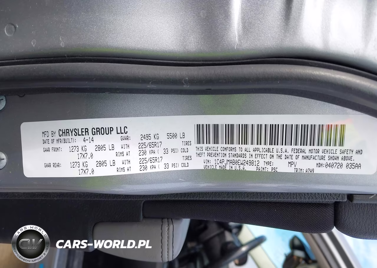 2014 Jeep Cherokee Sport VIN:1C4PJMAB0EW249812 - 9