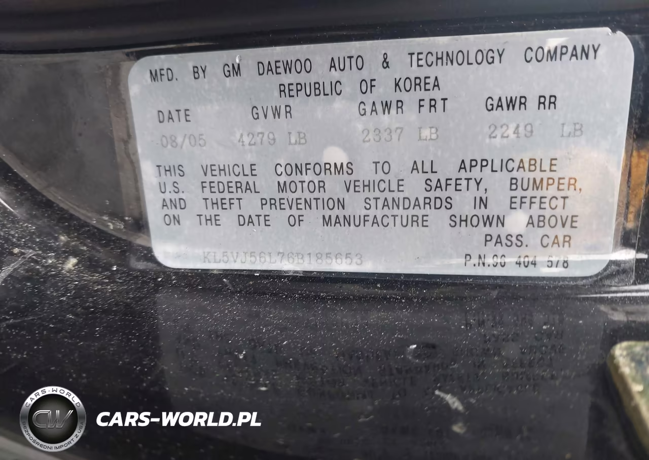 2006 Suzuki Verona VIN:KL5VJ56L76B185653 - 9