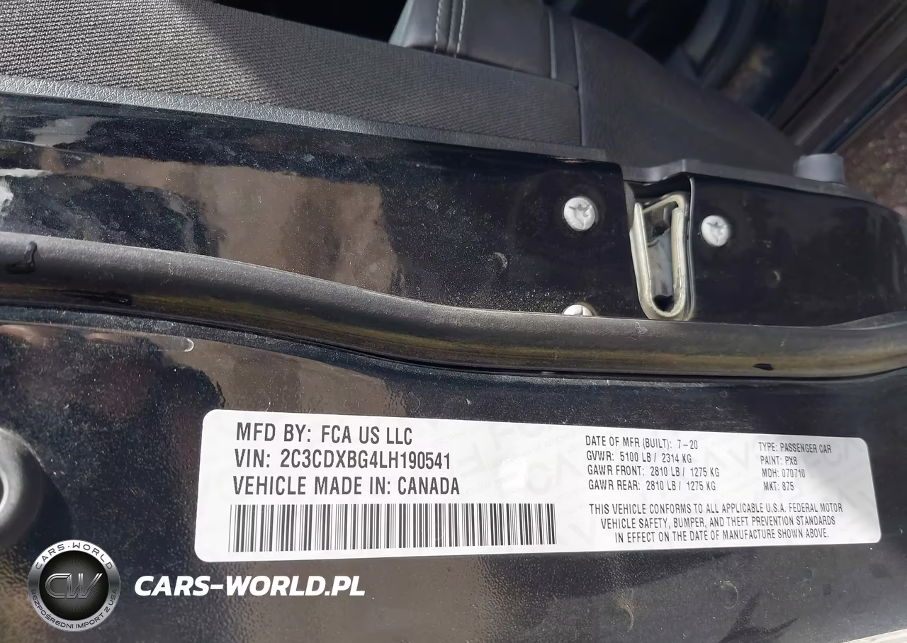 2020 Dodge Charger Sxt Rwd VIN:2C3CDXBG4LH190541 - 9