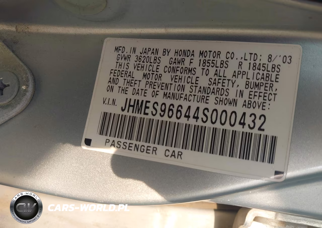 2004 Honda Civic Hybrid VIN:JHMES96644S000432 - 9