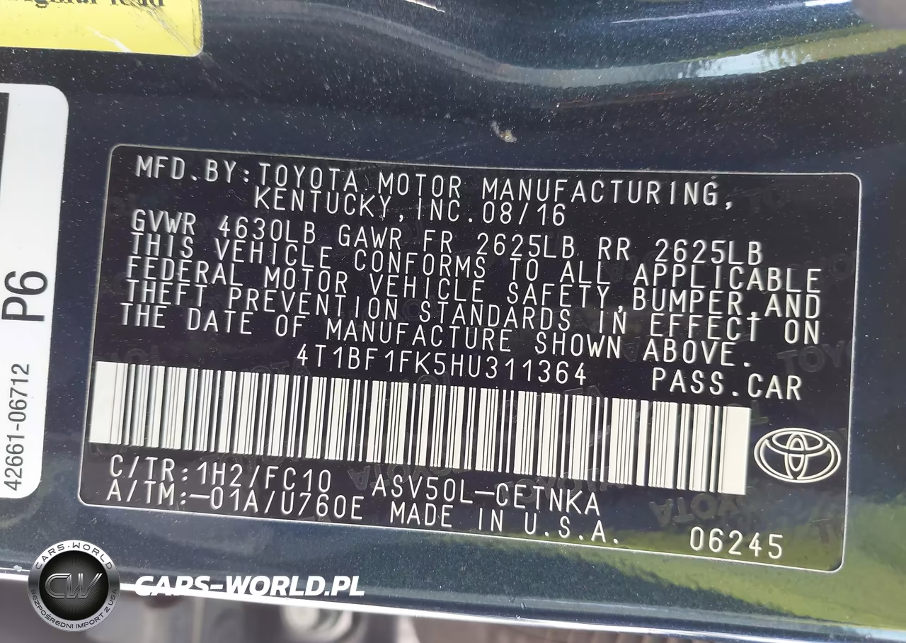 2017 Toyota Camry Le VIN:4T1BF1FK5HU311364 - 9