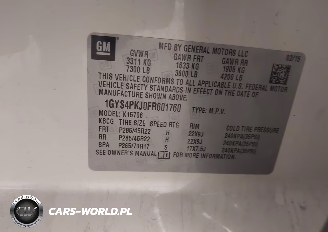 2015 Cadillac Escalade Platinum VIN:1GYS4PKJ0FR601760 - 9