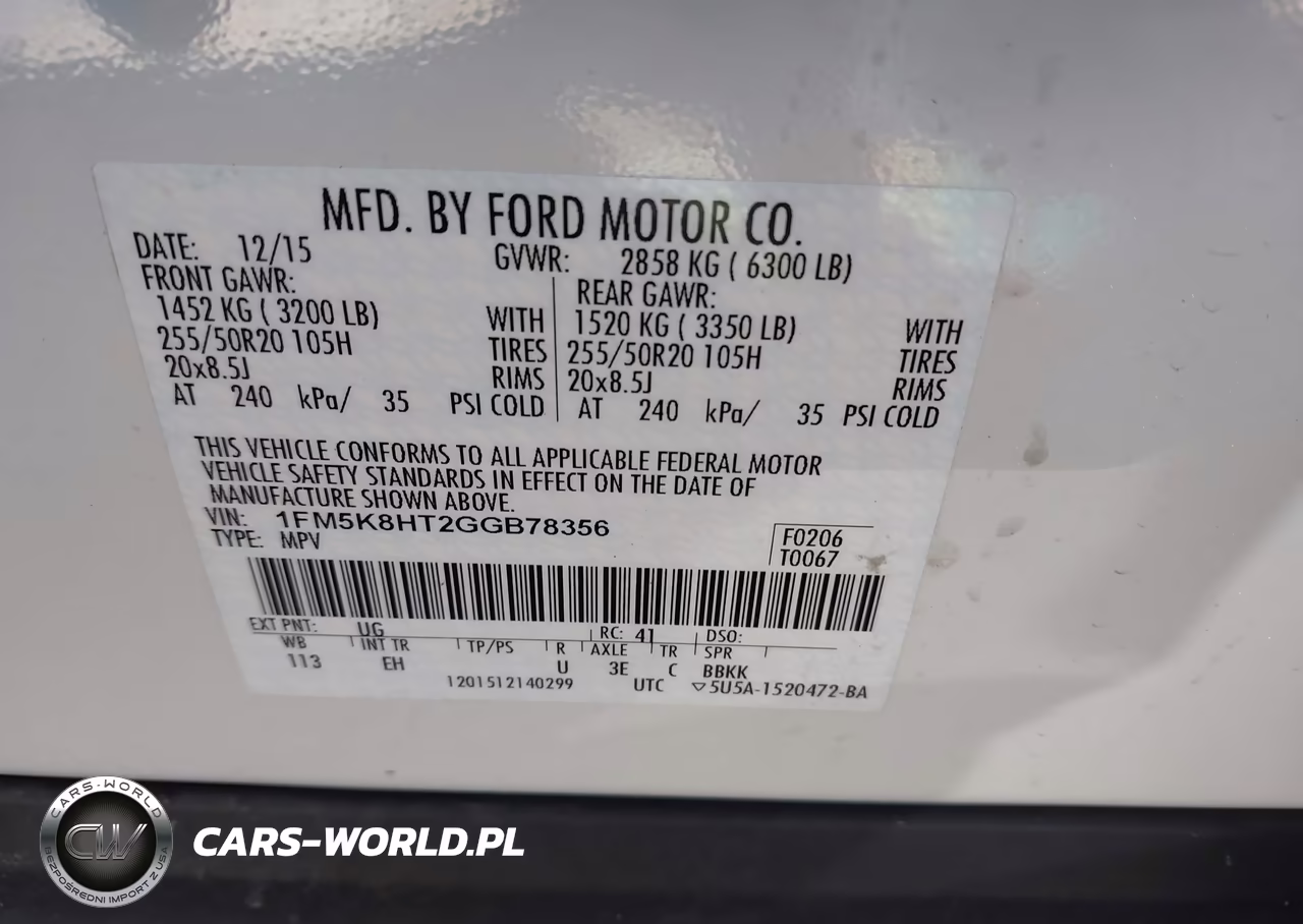 2016 Ford Explorer Platinum VIN:1FM5K8HT2GGB78356 - 9