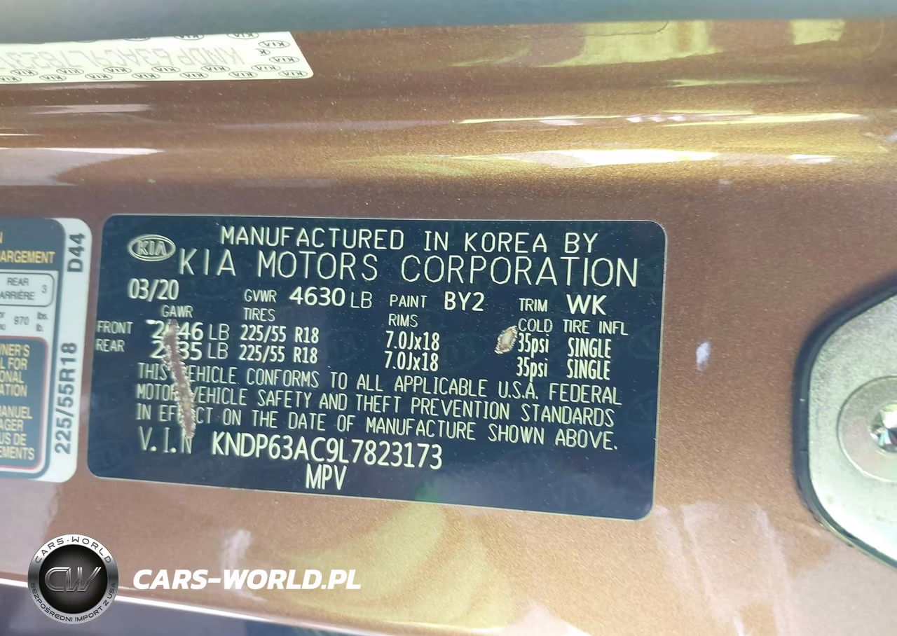 2020 Kia Sportage S VIN:KNDP63AC9L7823173 - 9