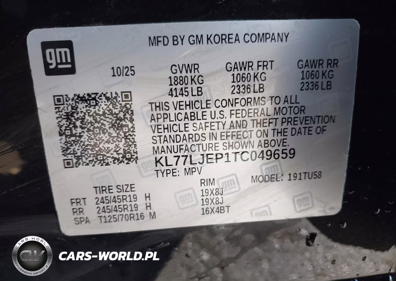 2026 Chevrolet Trax Fwd 2Rs VIN:KL77LJEP1TC049659 - 9