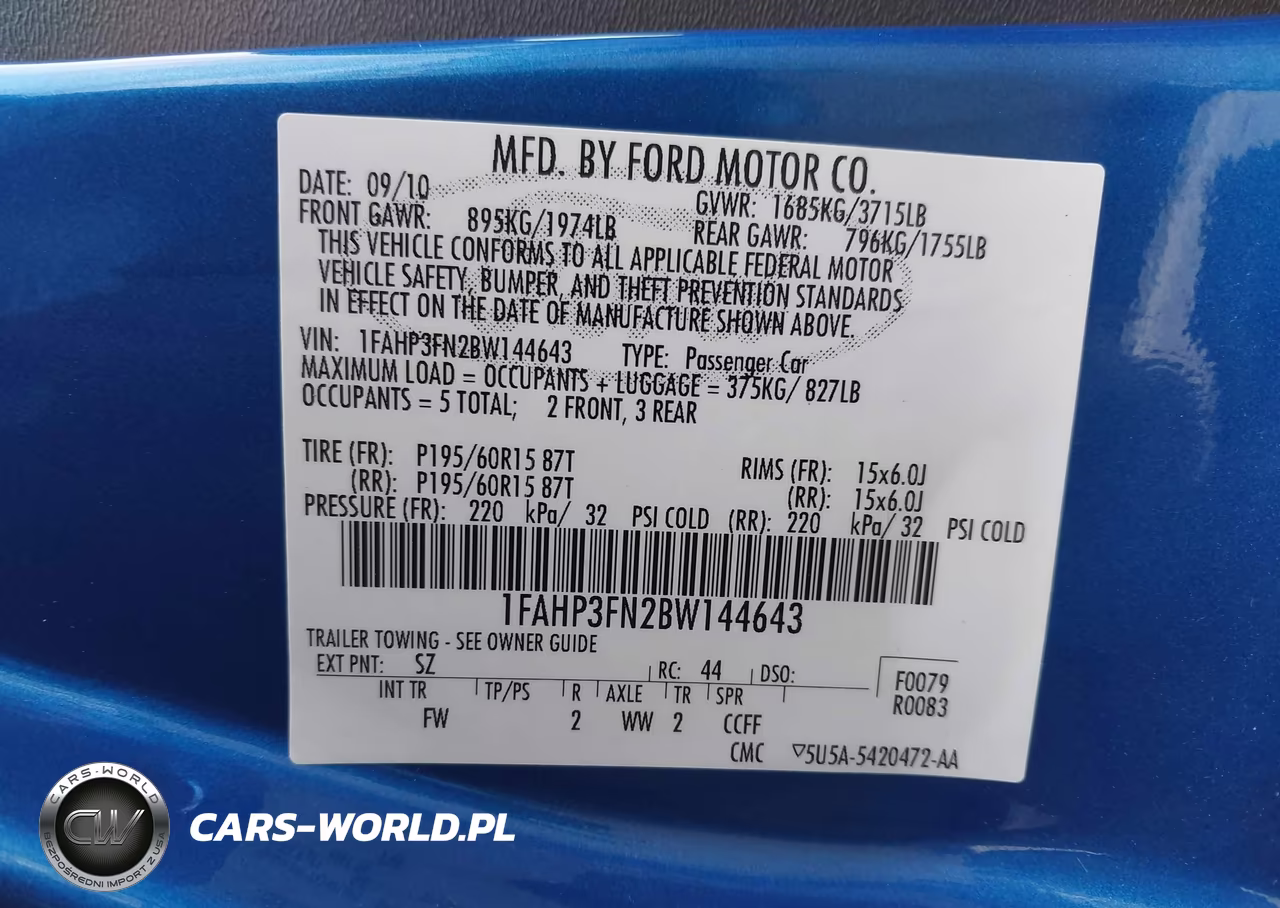 2011 Ford Focus Se VIN:1FAHP3FN2BW144643 - 9
