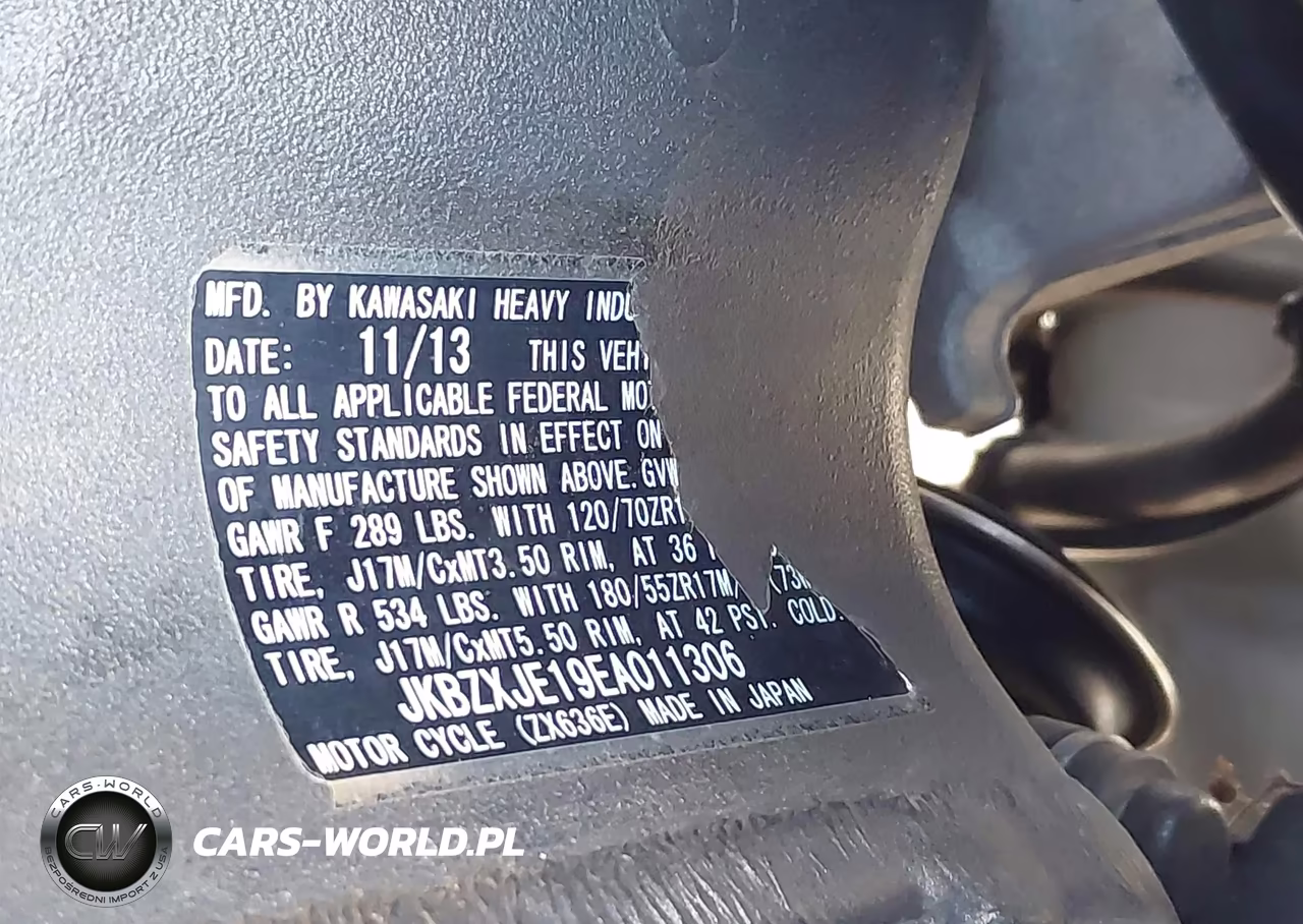 2014 Kawasaki Zx636 E VIN:JKBZXJE19EA011306 - 10