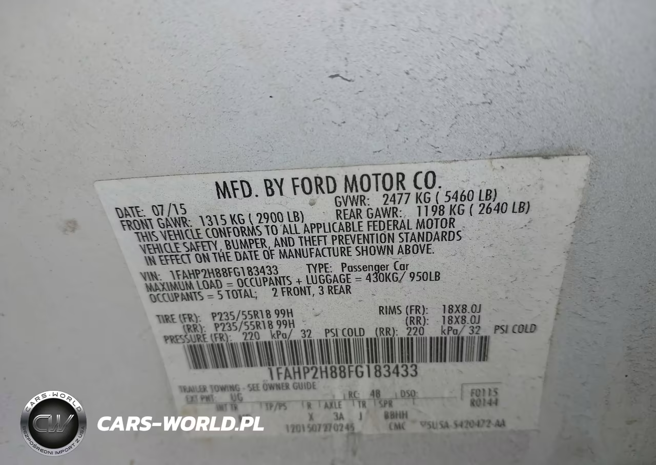 2015 Ford Taurus Sel VIN:1FAHP2H88FG183433 - 9