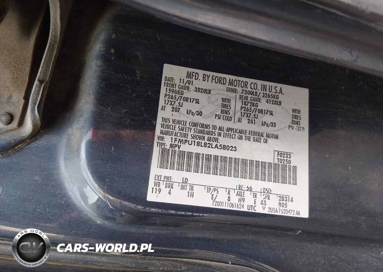 2002 Ford Expedition Eddie Bauer VIN:1FMPU18L82LA58023 - 9