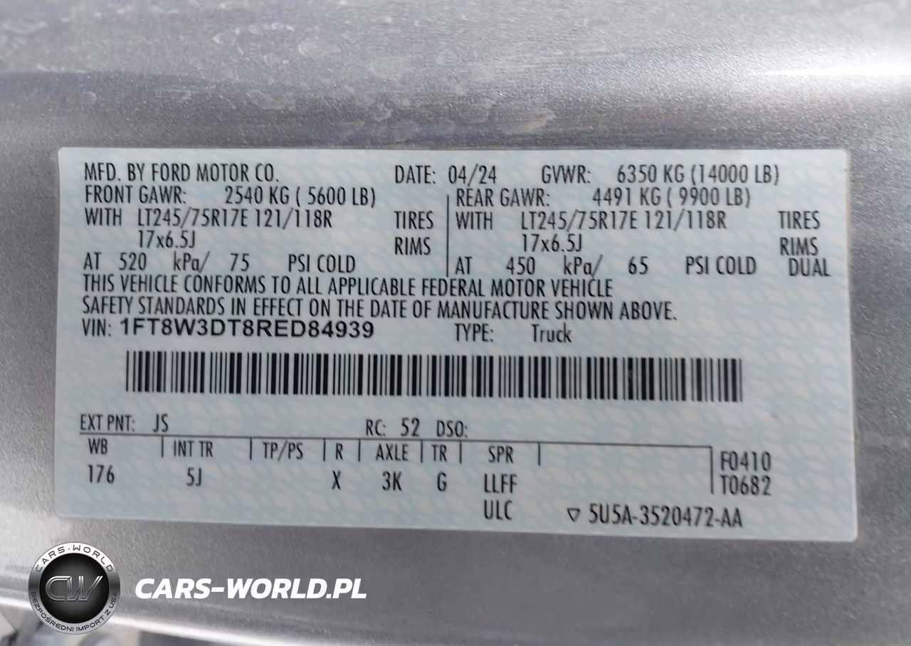 2024 Ford F-350 Lariat VIN:1FT8W3DT8RED84939 - 9