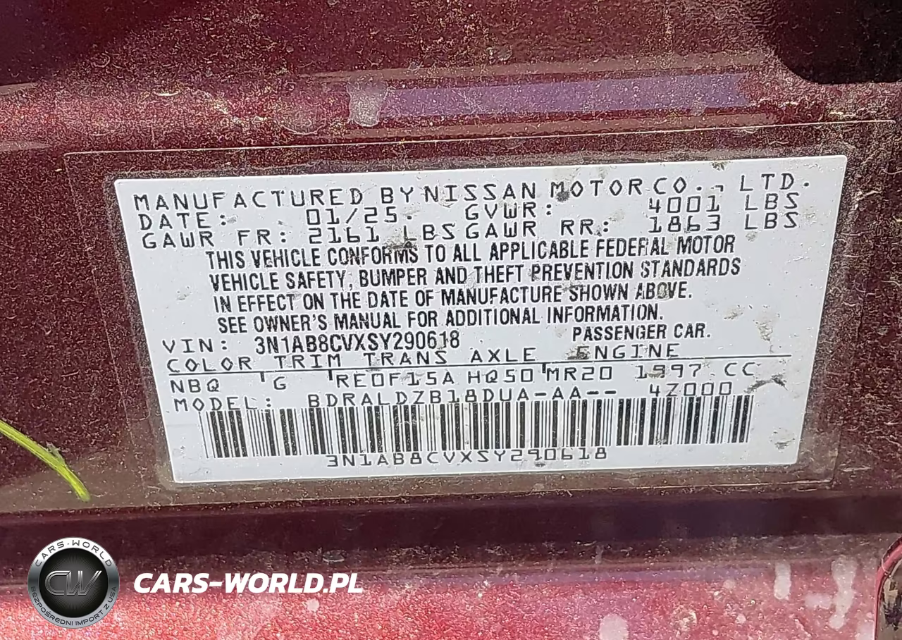 2025 Nissan Sentra Sv VIN:3N1AB8CVXSY290618 - 9