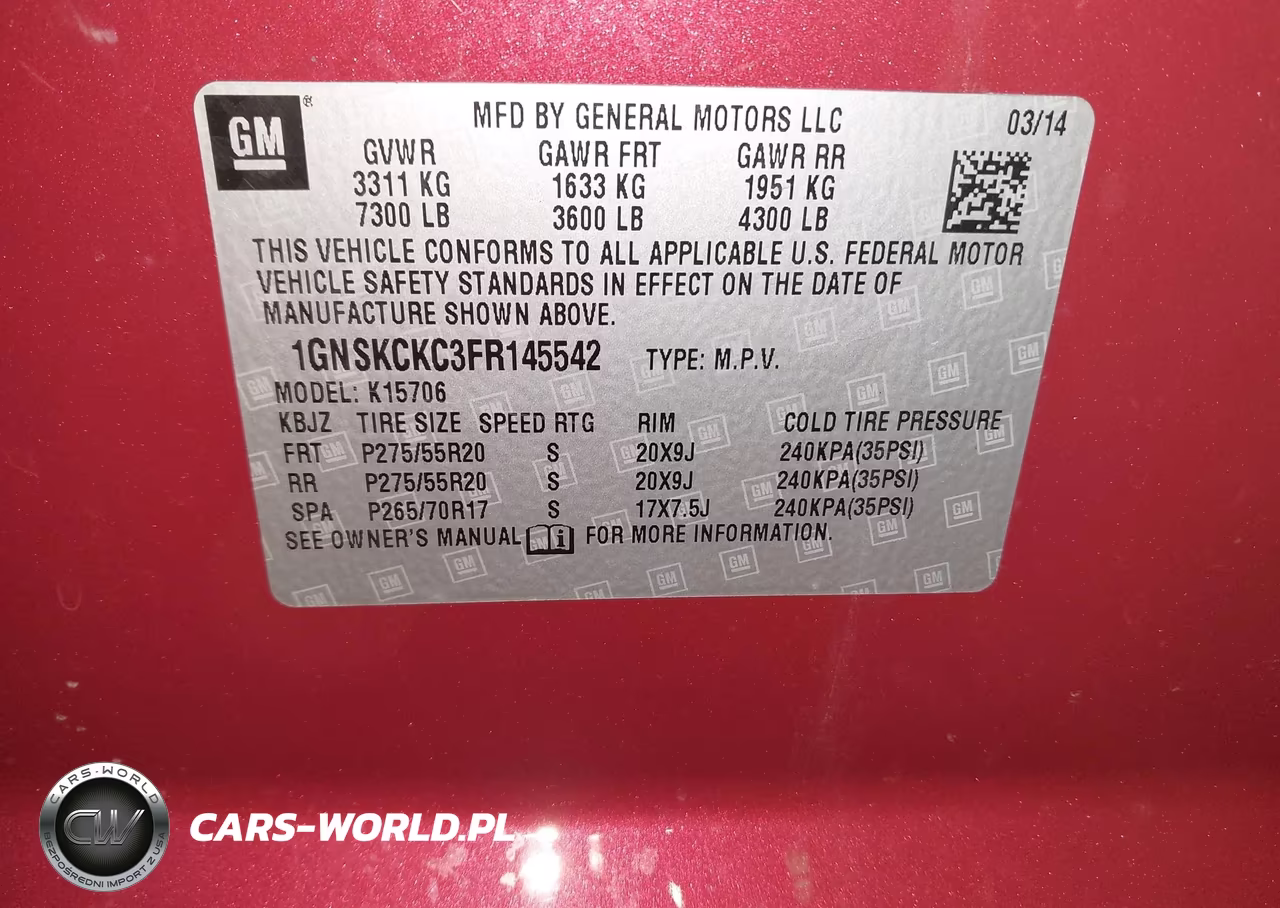 2015 Chevrolet Tahoe Ltz VIN:1GNSKCKC3FR145542 - 9