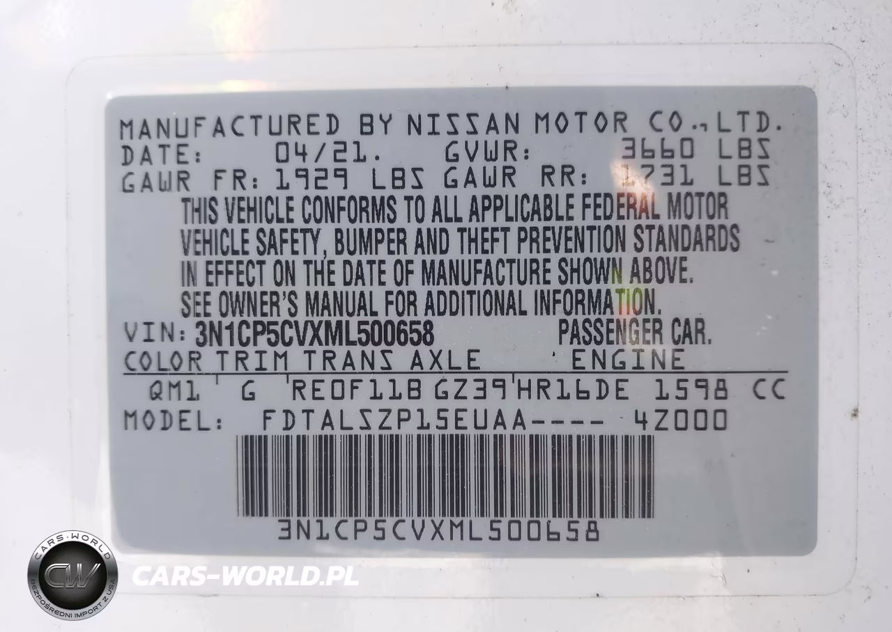2021 Nissan Kicks Sv Xtronic Cvt VIN:3N1CP5CVXML500658 - 9