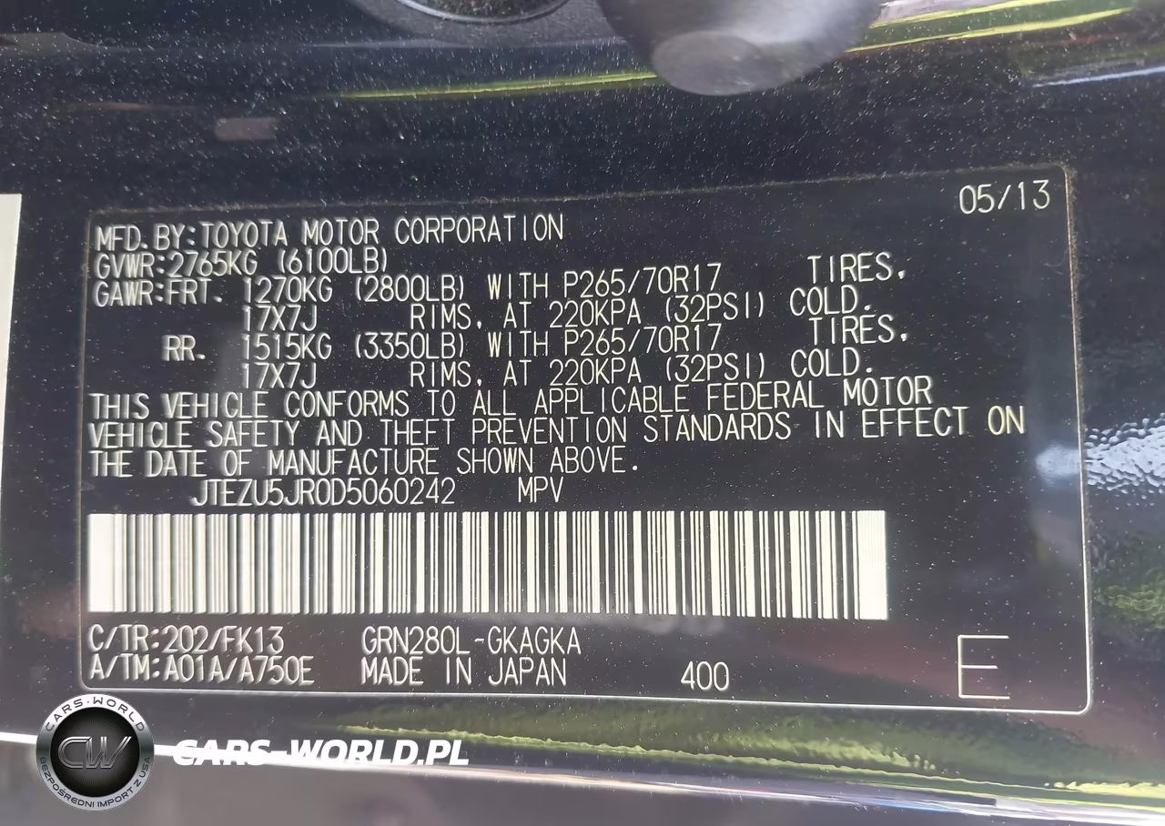 2013 Toyota 4Runner Sr5 VIN:JTEZU5JR0D5060242 - 9