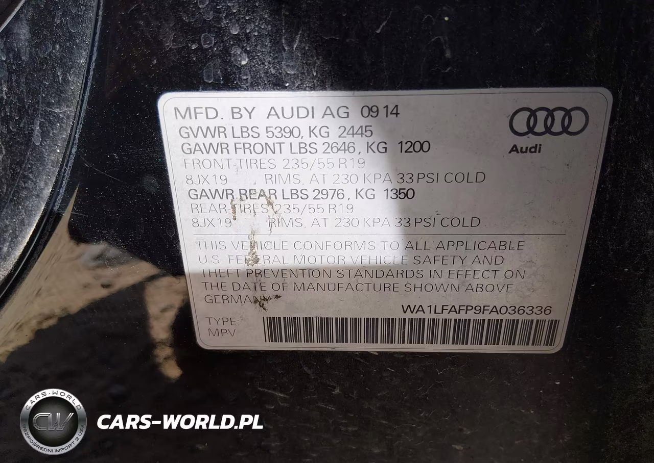 2015 Audi Q5 2.0T Premium VIN:WA1LFAFP9FA036336 - 9