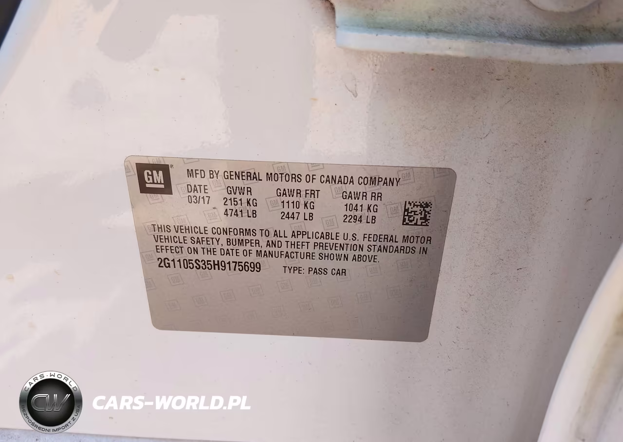 2017 Chevrolet Impala 1Lt VIN:2G1105S35H9175699 - 9