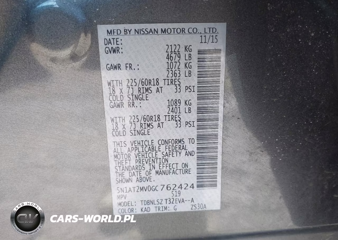 2016 Nissan Rogue Sl VIN:5N1AT2MV0GC762424 - 9