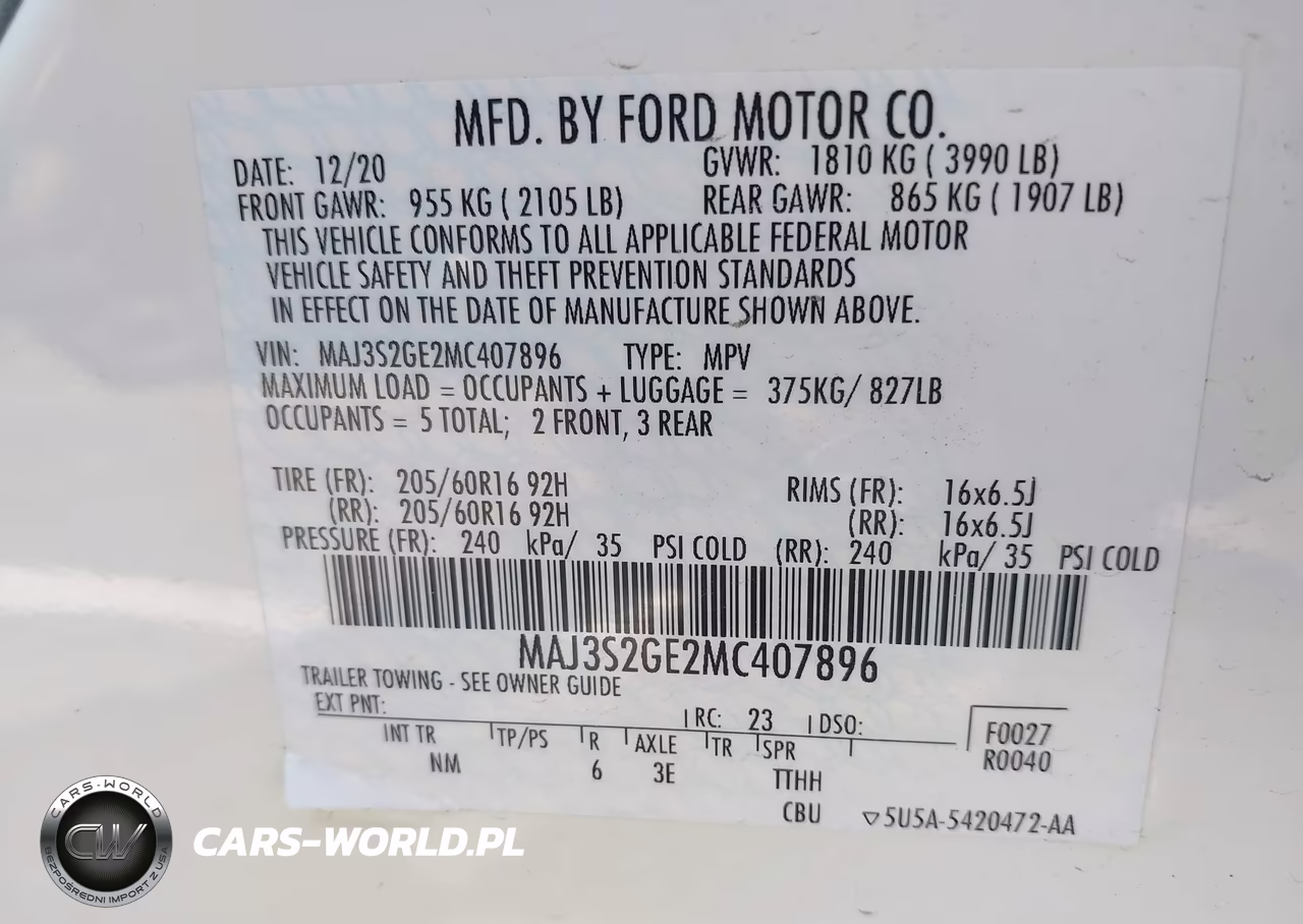 2021 Ford Ecosport Se VIN:MAJ3S2GE2MC407896 - 9