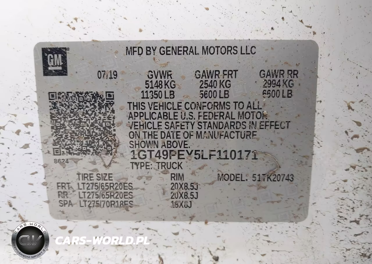 2020 GMC Sierra 2500Hd 4Wd Standard Bed At4 VIN:1GT49PEY5LF110171 - 8