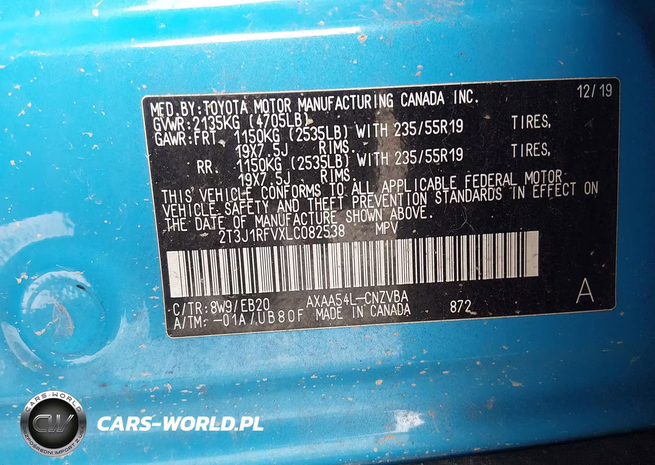 2020 Toyota Rav4 Adventure VIN:2T3J1RFVXLC082538 - 9
