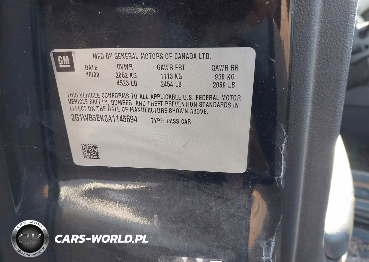2010 Chevrolet Impala Lt VIN:2G1WB5EK0A1145694 - 9