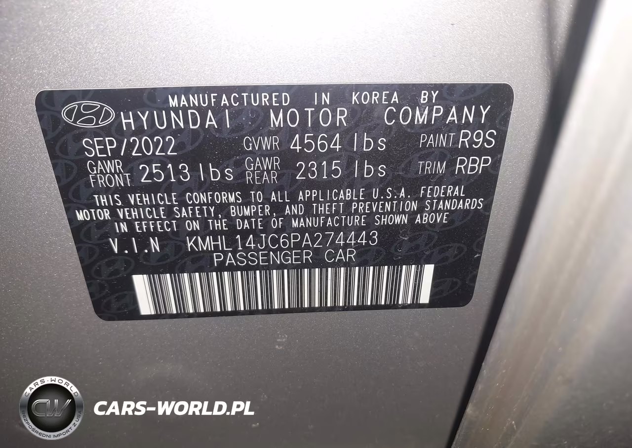 2023 Hyundai Sonata N Line VIN:KMHL14JC6PA274443 - 9