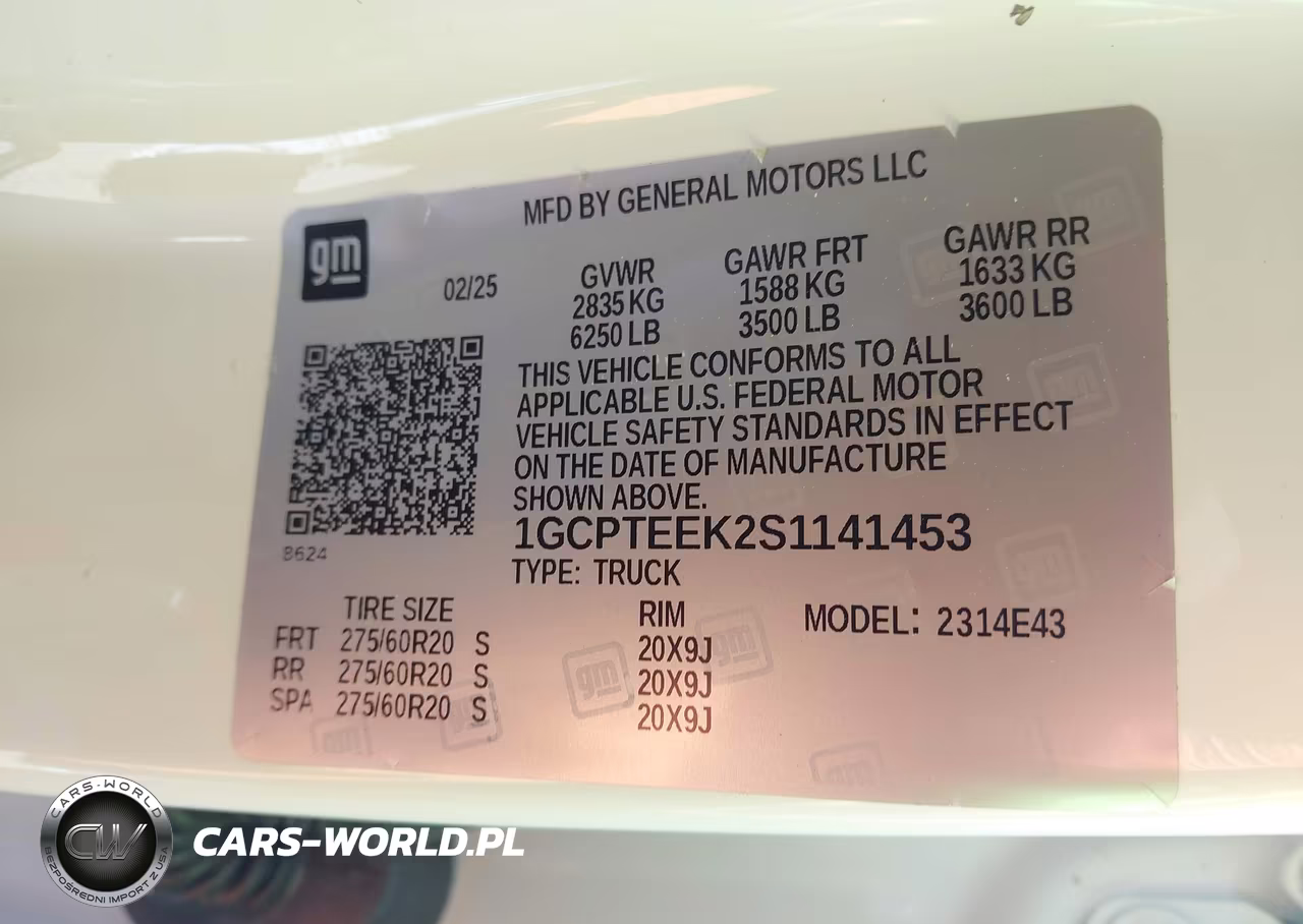 2025 Chevrolet Colorado 4Wd Trail Boss VIN:1GCPTEEK2S1141453 - 9