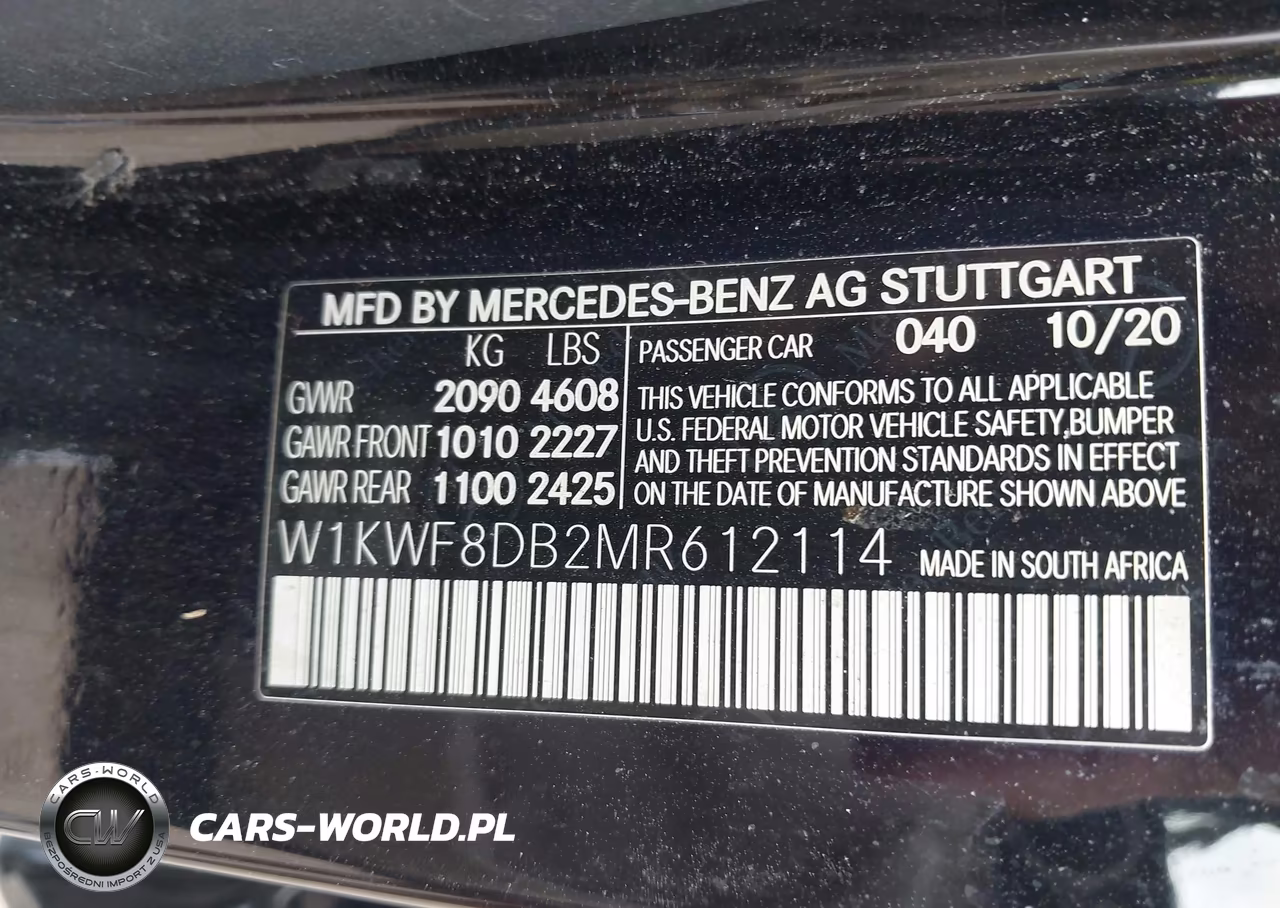 2021 Mercedes-Benz C 300 Sedan VIN:W1KWF8DB2MR612114 - 9