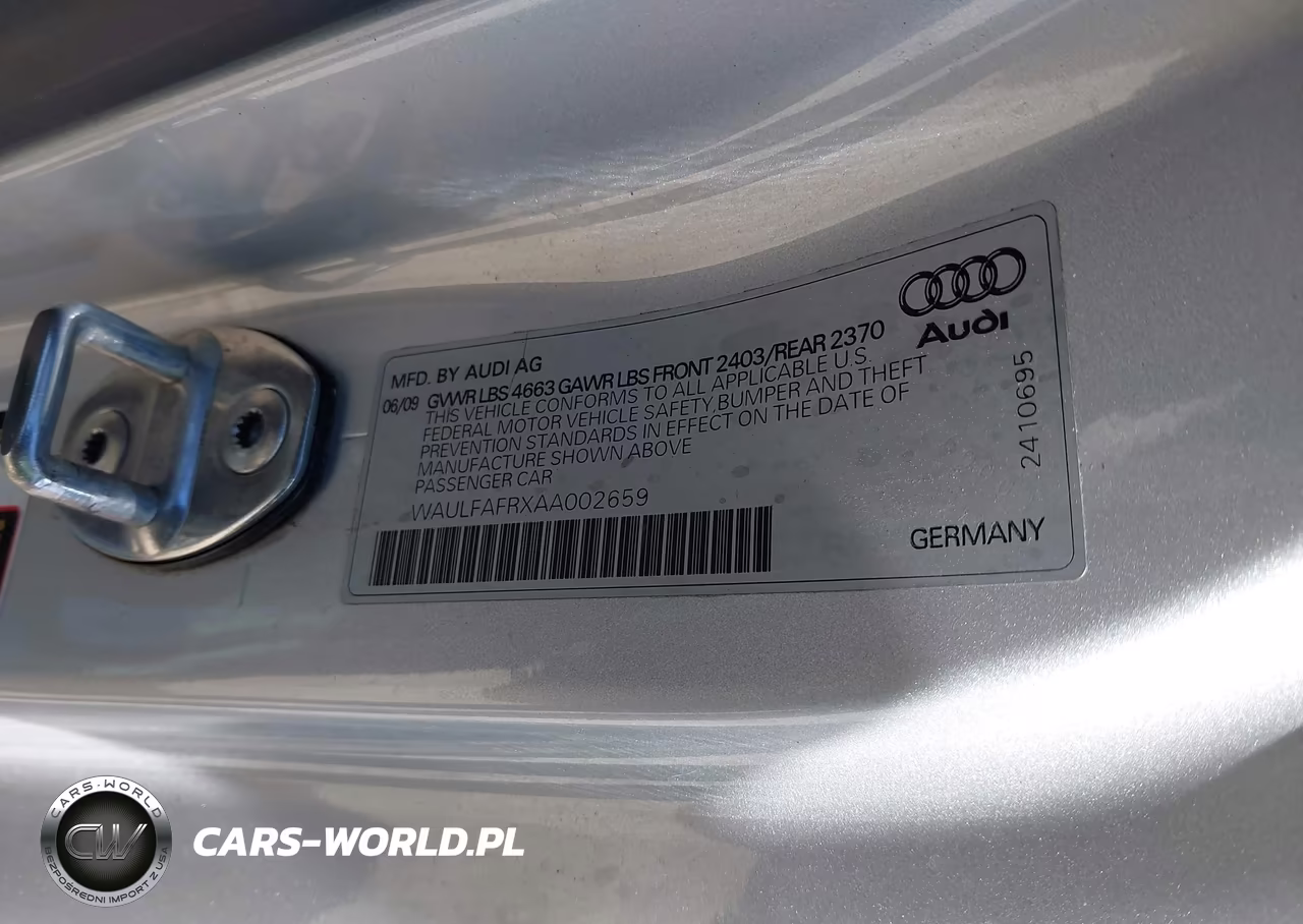 2010 Audi A5 2.0T Premium VIN:WAULFAFRXAA002659 - 9