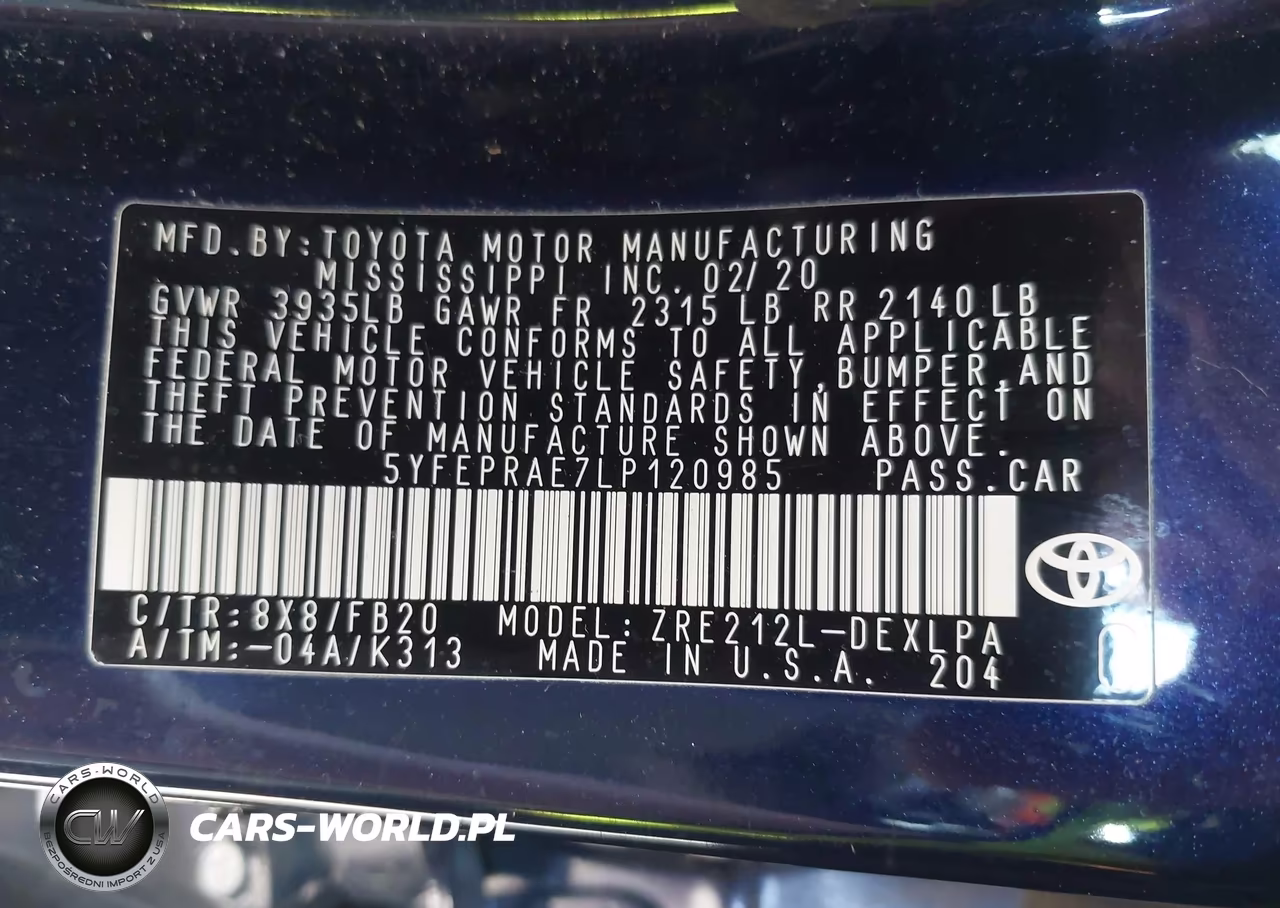 2020 Toyota Corolla Le VIN:5YFEPRAE7LP120985 - 9