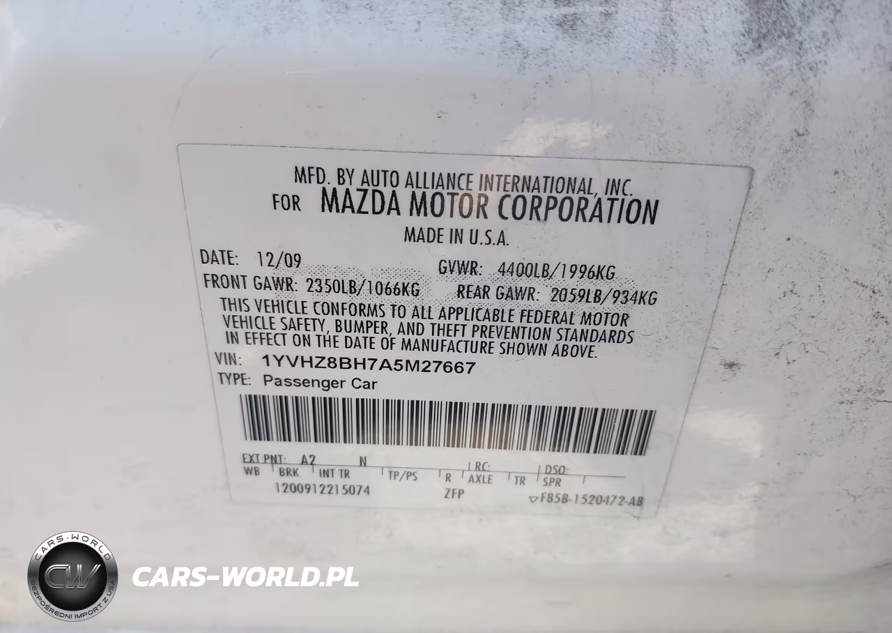 2010 Mazda Mazda6 I Sport VIN:1YVHZ8BH7A5M27667 - 9
