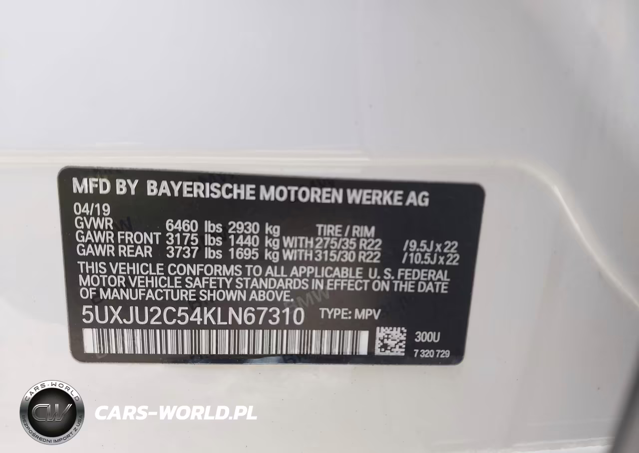 2019 BMW X5 xDrive50I VIN:5UXJU2C54KLN67310 - 9