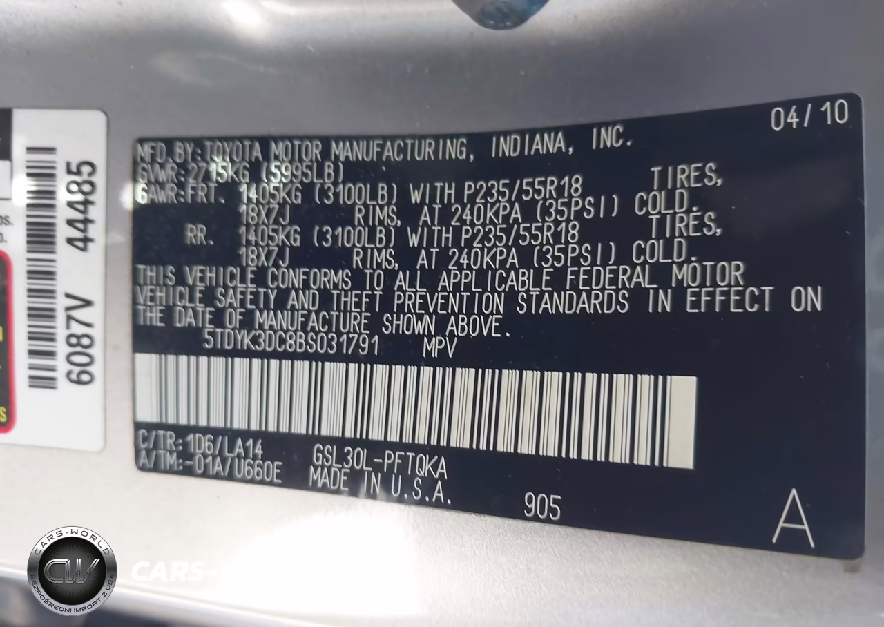 2011 Toyota Sienna Xle V6-Xle V6 Auto Access Seat VIN:5TDYK3DC8BS031791 - 9