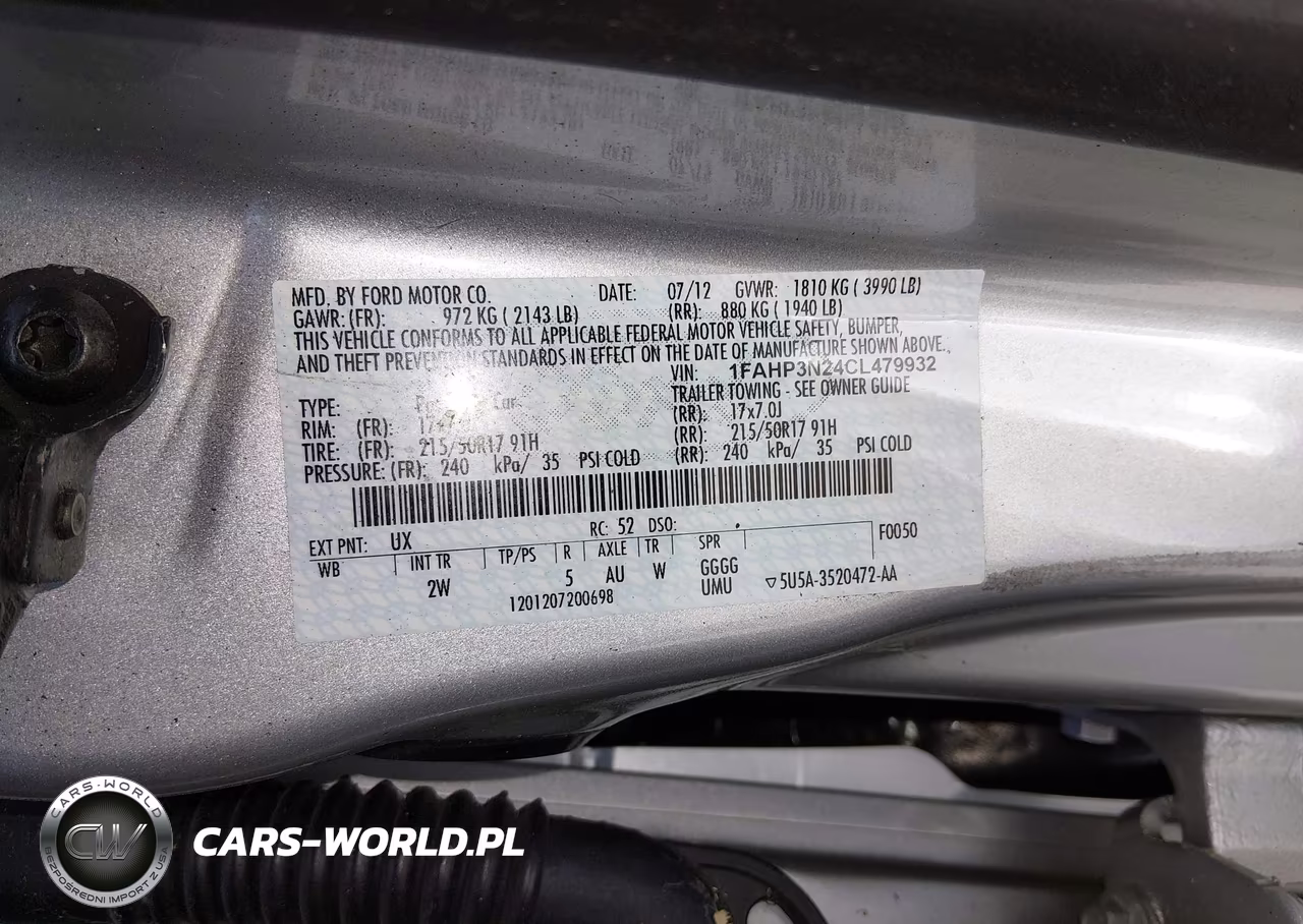 2012 Ford Focus Titanium VIN:1FAHP3N24CL479932 - 9