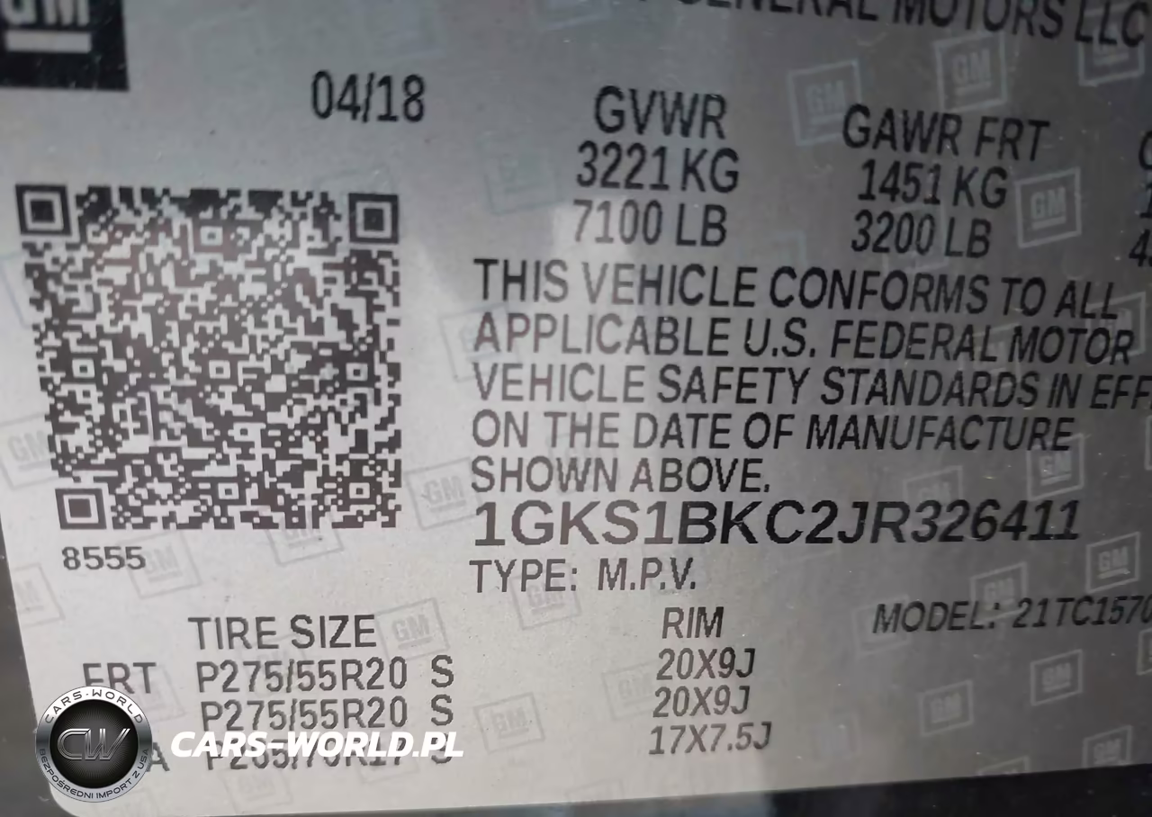 2018 GMC Yukon Slt VIN:1GKS1BKC2JR326411 - 9