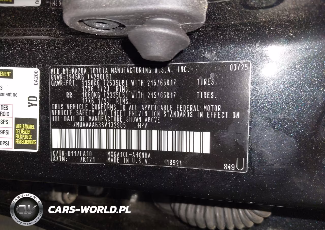 2025 Toyota Corolla Cross L VIN:7MUAAAAG3SV132985 - 9