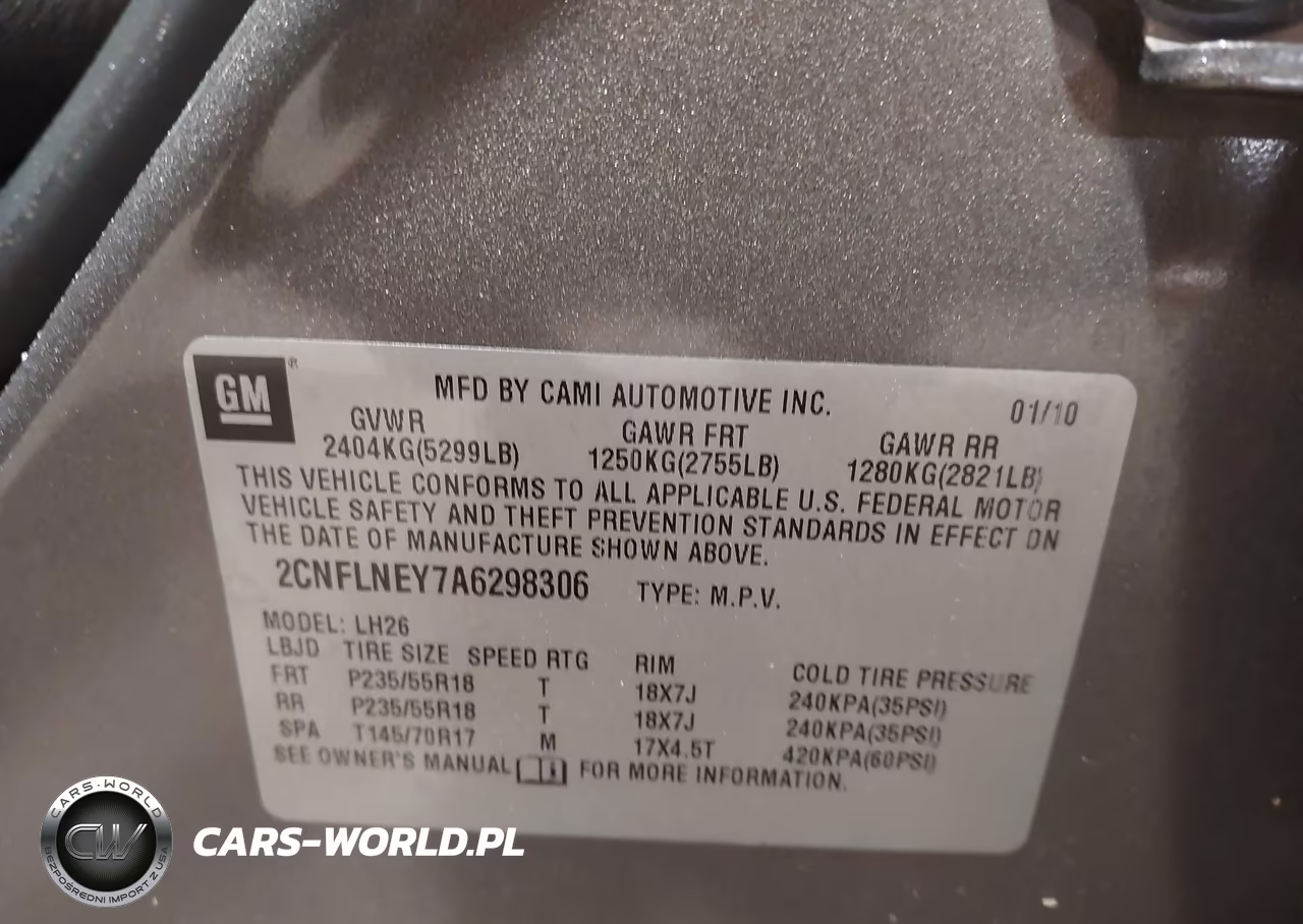 2010 Chevrolet Equinox Lt VIN:2CNFLNEY7A6298306 - 9