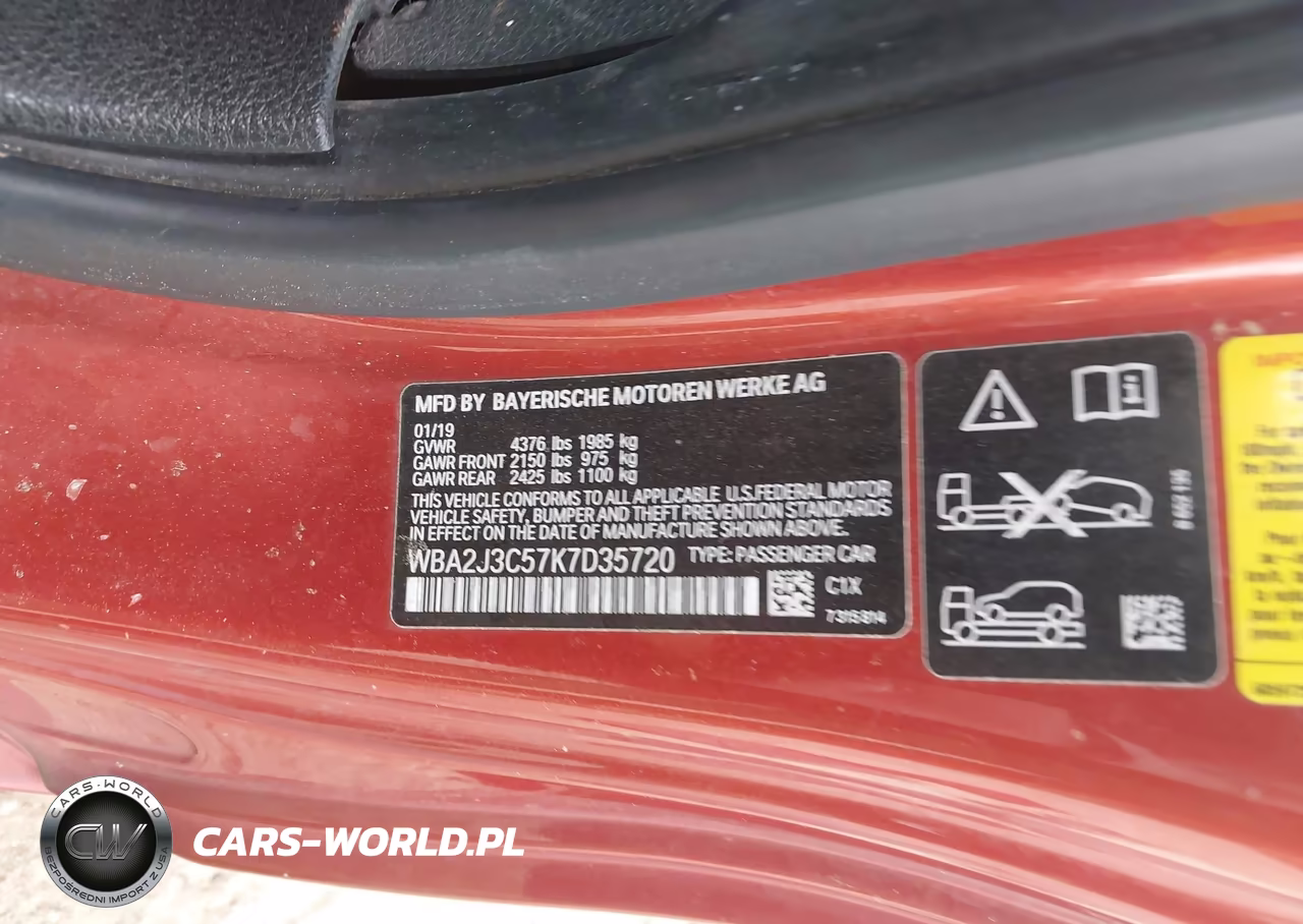 2019 BMW 230I xDrive VIN:WBA2J3C57K7D35720 - 9