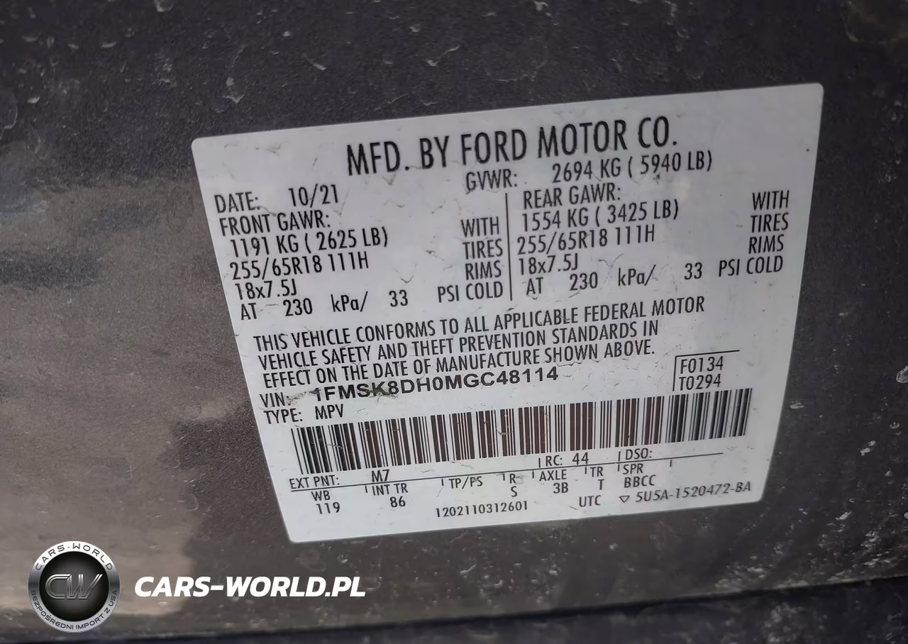 2021 Ford Explorer Xlt VIN:1FMSK8DH0MGC48114 - 9