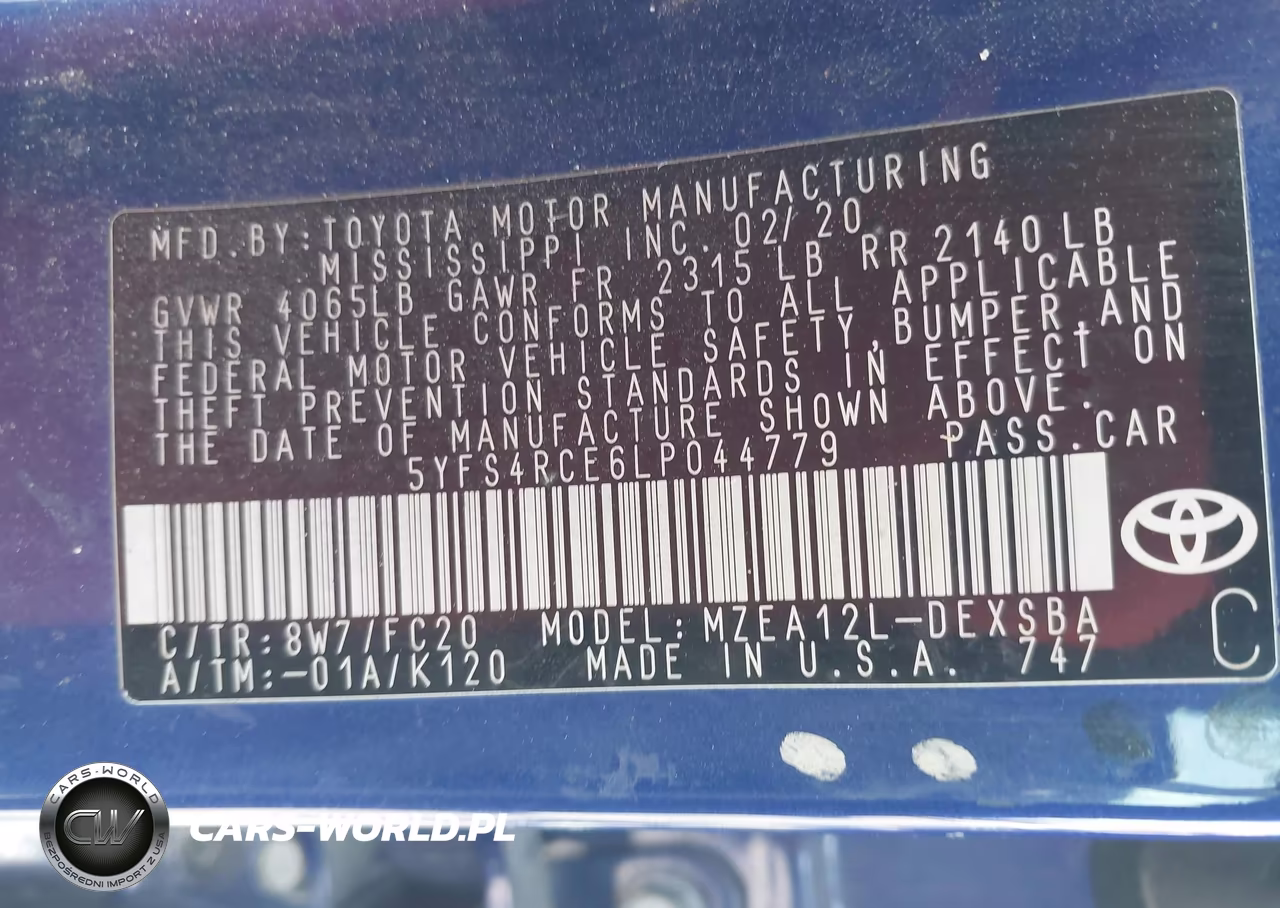 2020 Toyota Corolla Se VIN:5YFS4RCE6LP044779 - 9